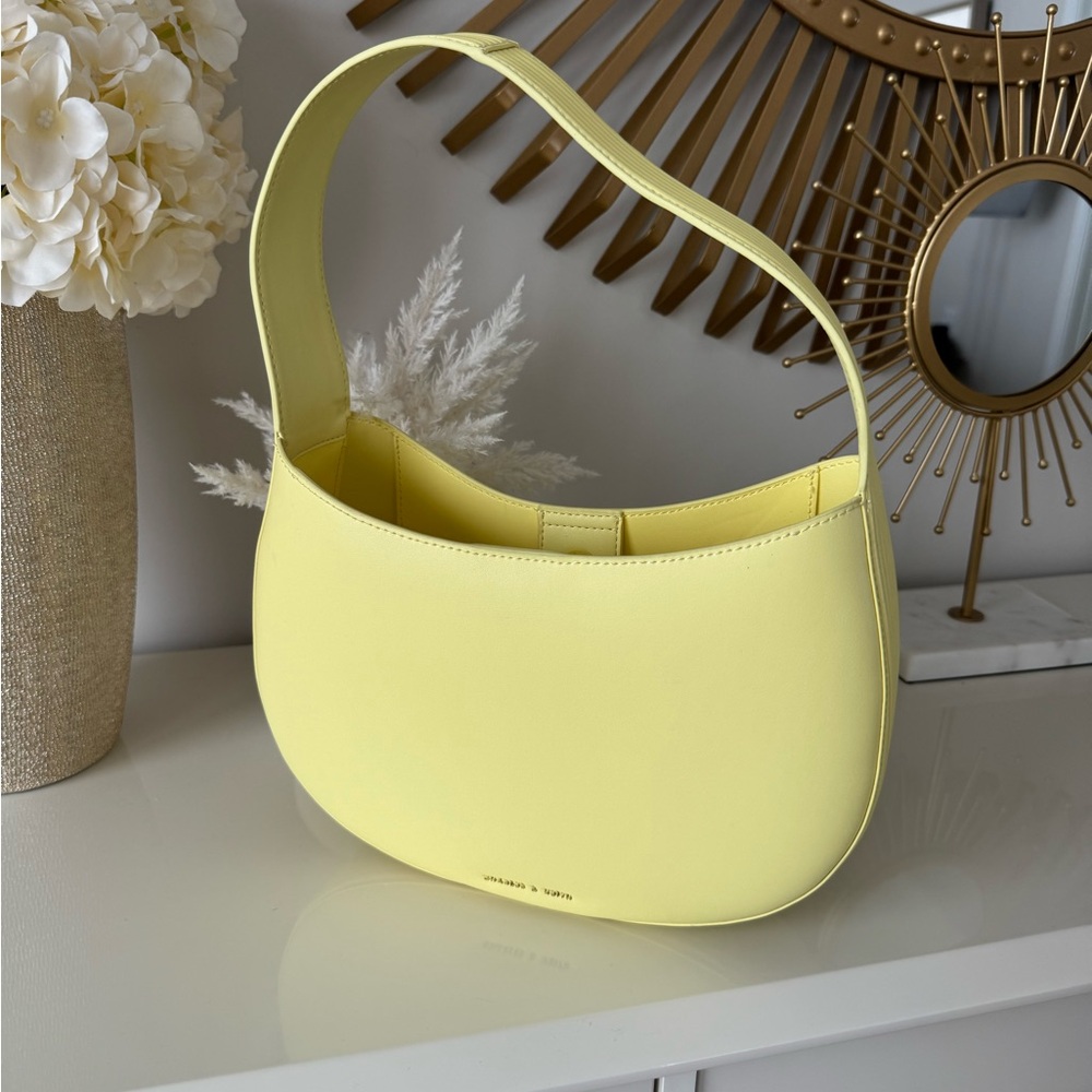 CHARLES & KEITH Yellow Coda Top Handle Hobo Bag